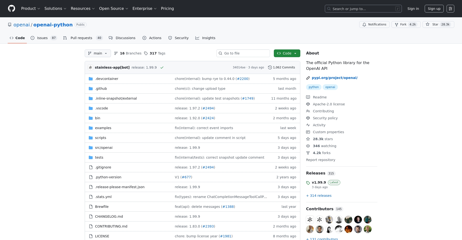 OpenAI Python SDK