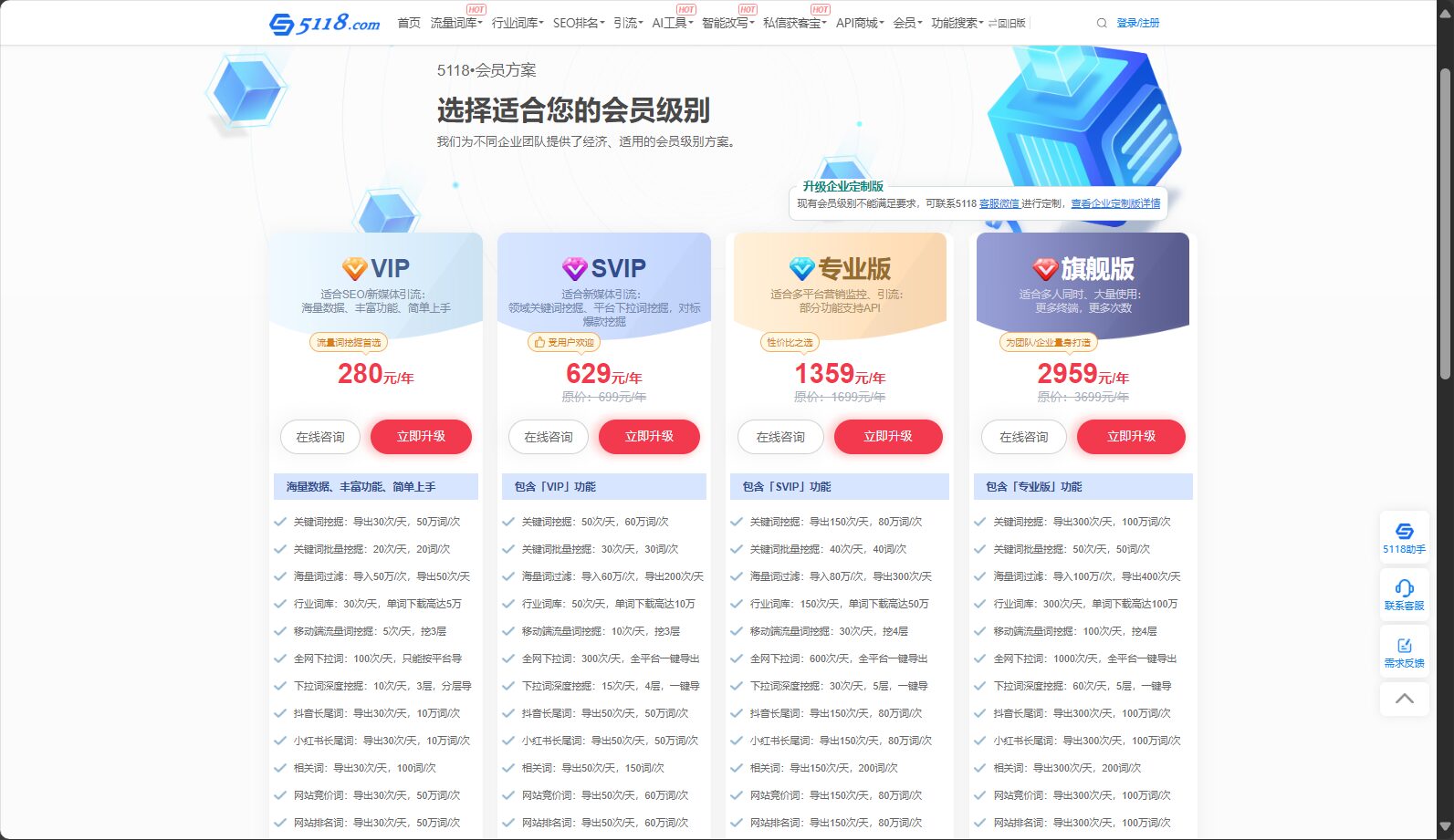 付费方案