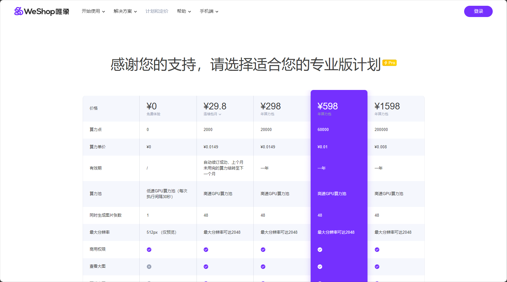 官方详细价格