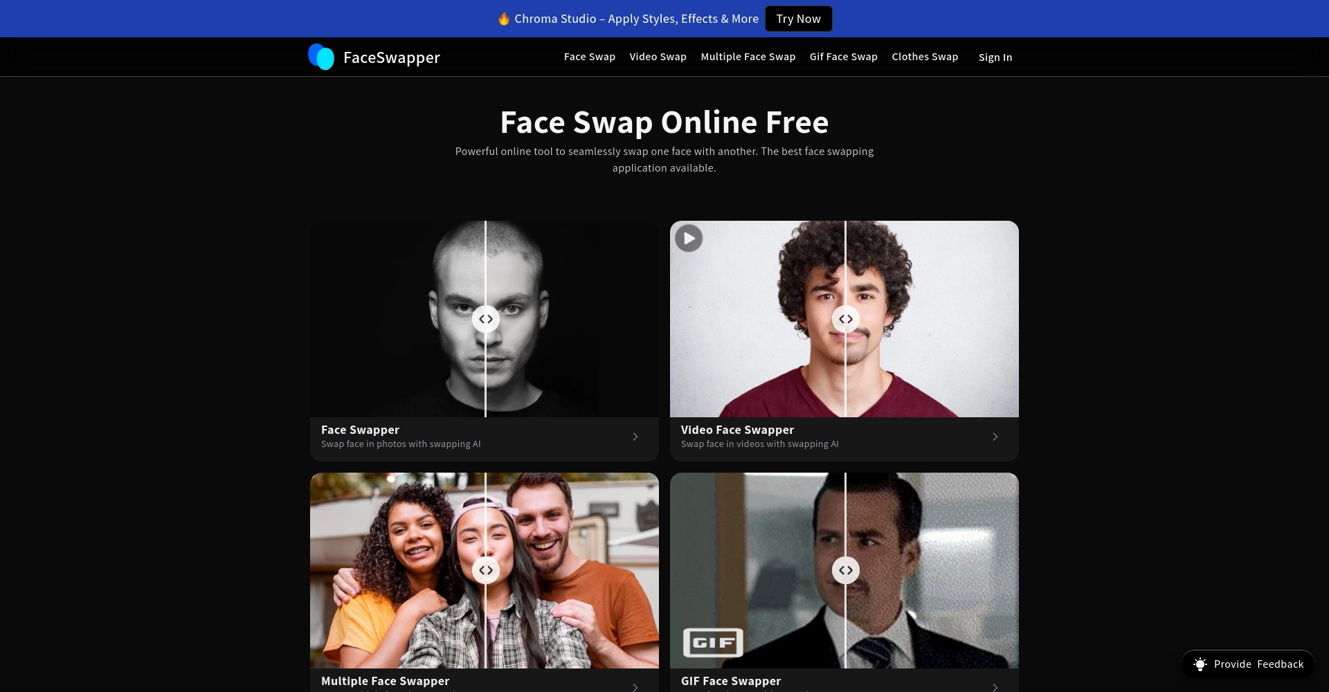 FaceSwapper主页截图