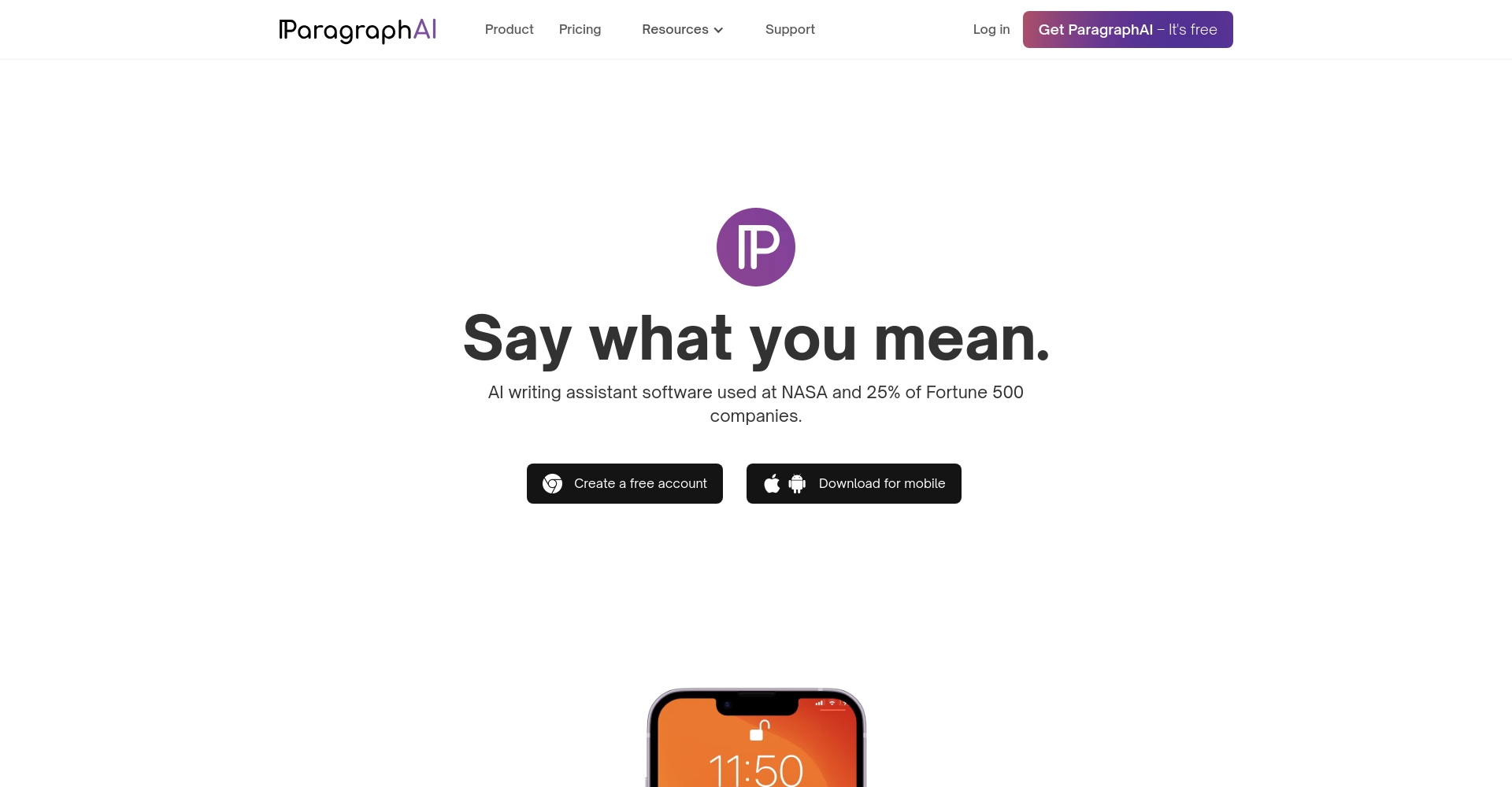 ParagraphAI网页版主界面截图