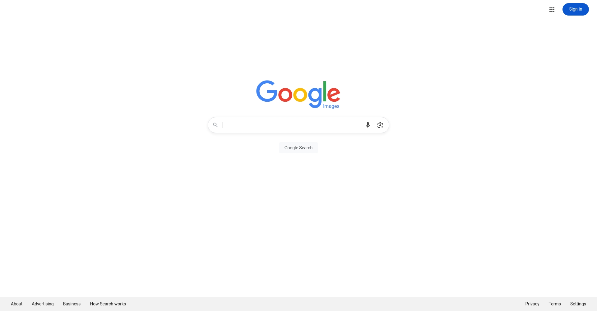 谷歌图片搜索主页