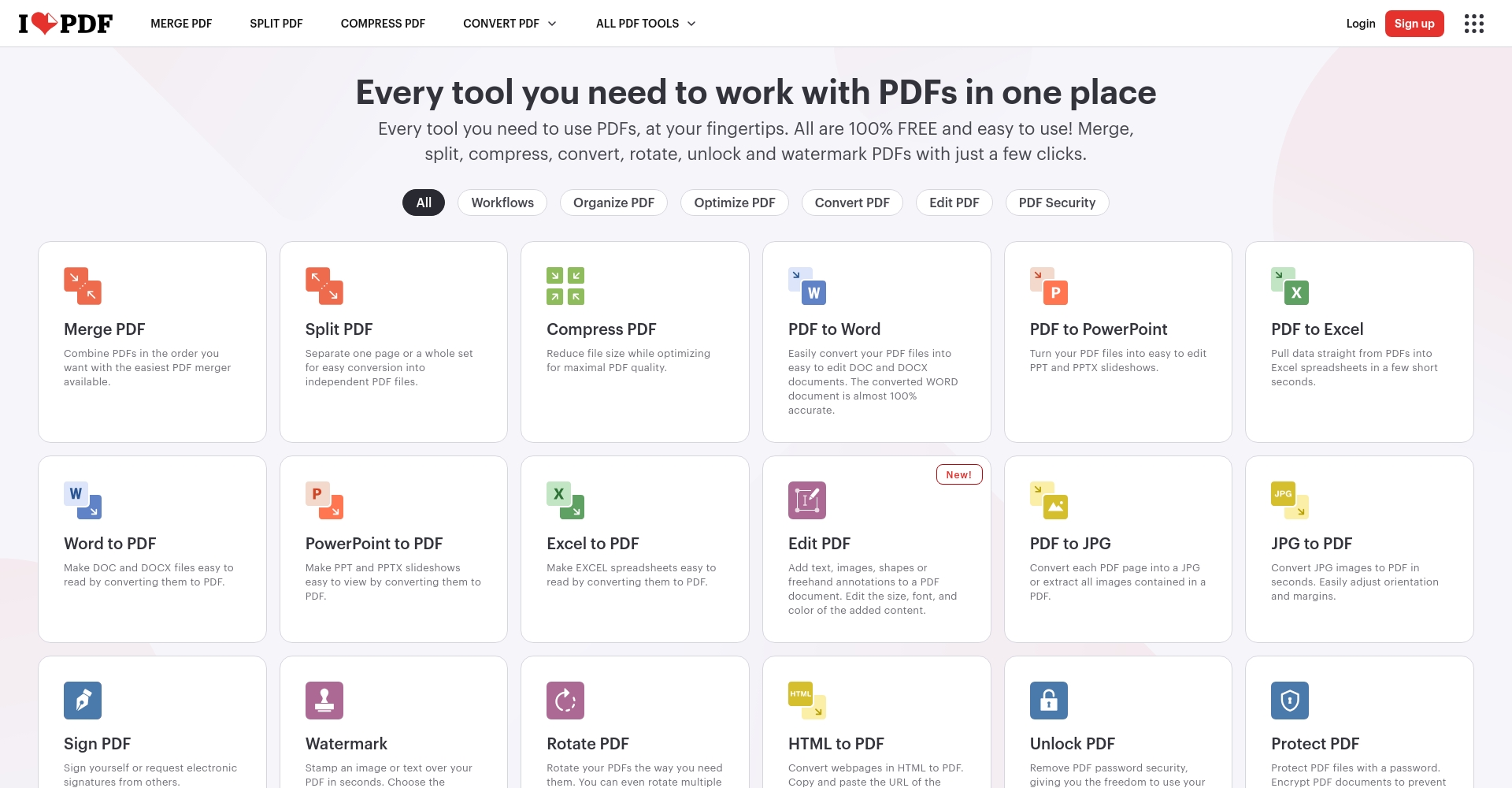 ilovepdf官网截图