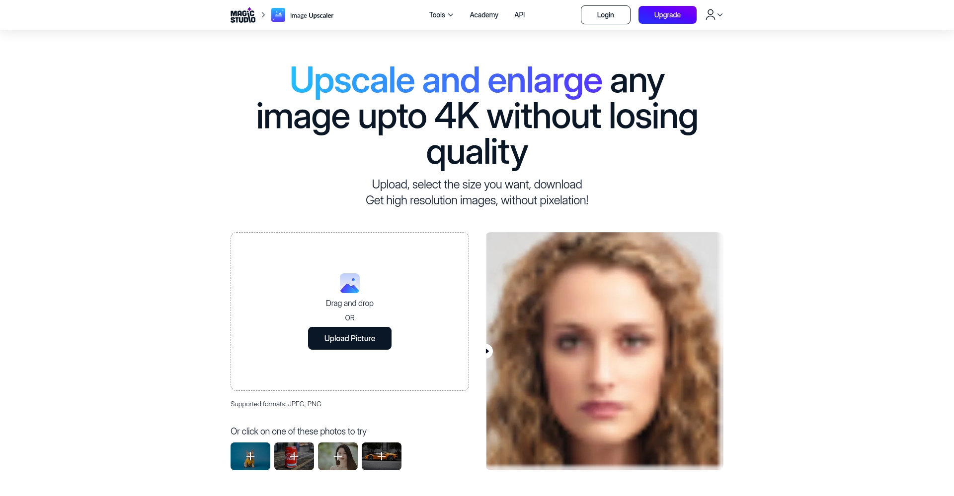 IMAGE ENLARGER官网截图