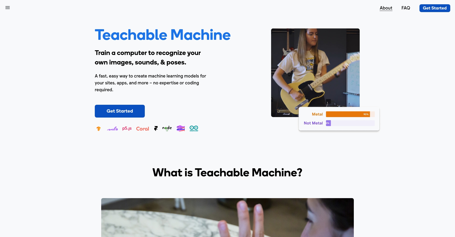 Teachable Machine平台