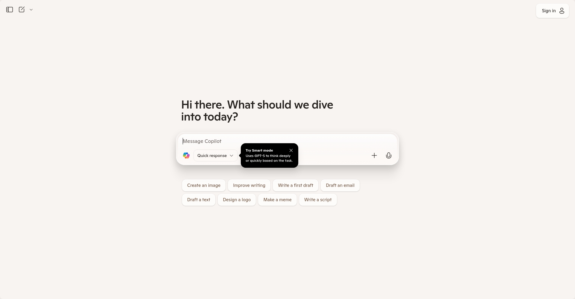Microsoft Copilot界面截图