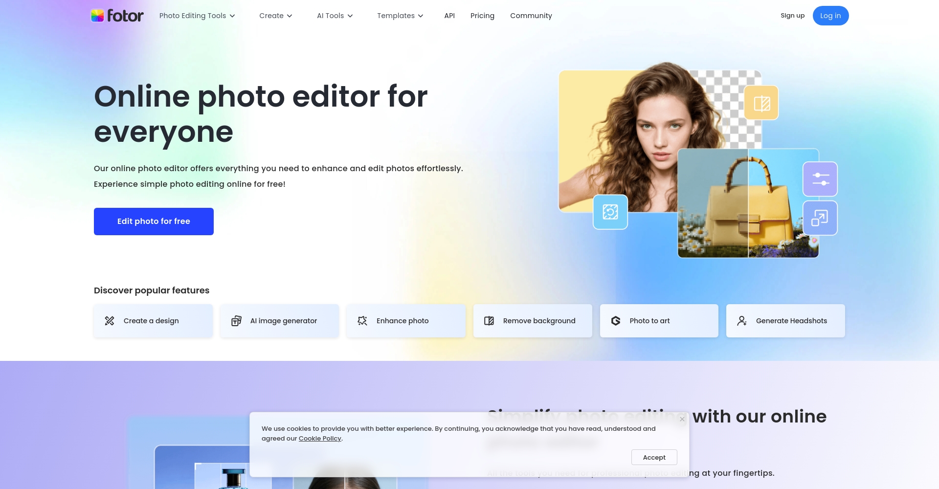 Fotor官网界面截图