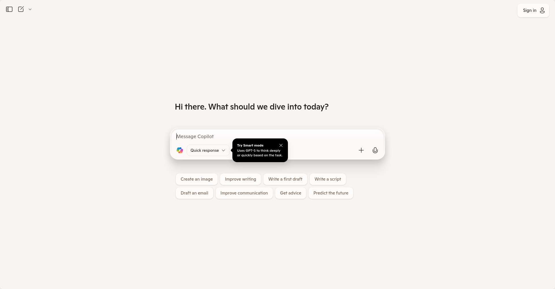 Microsoft Copilot界面